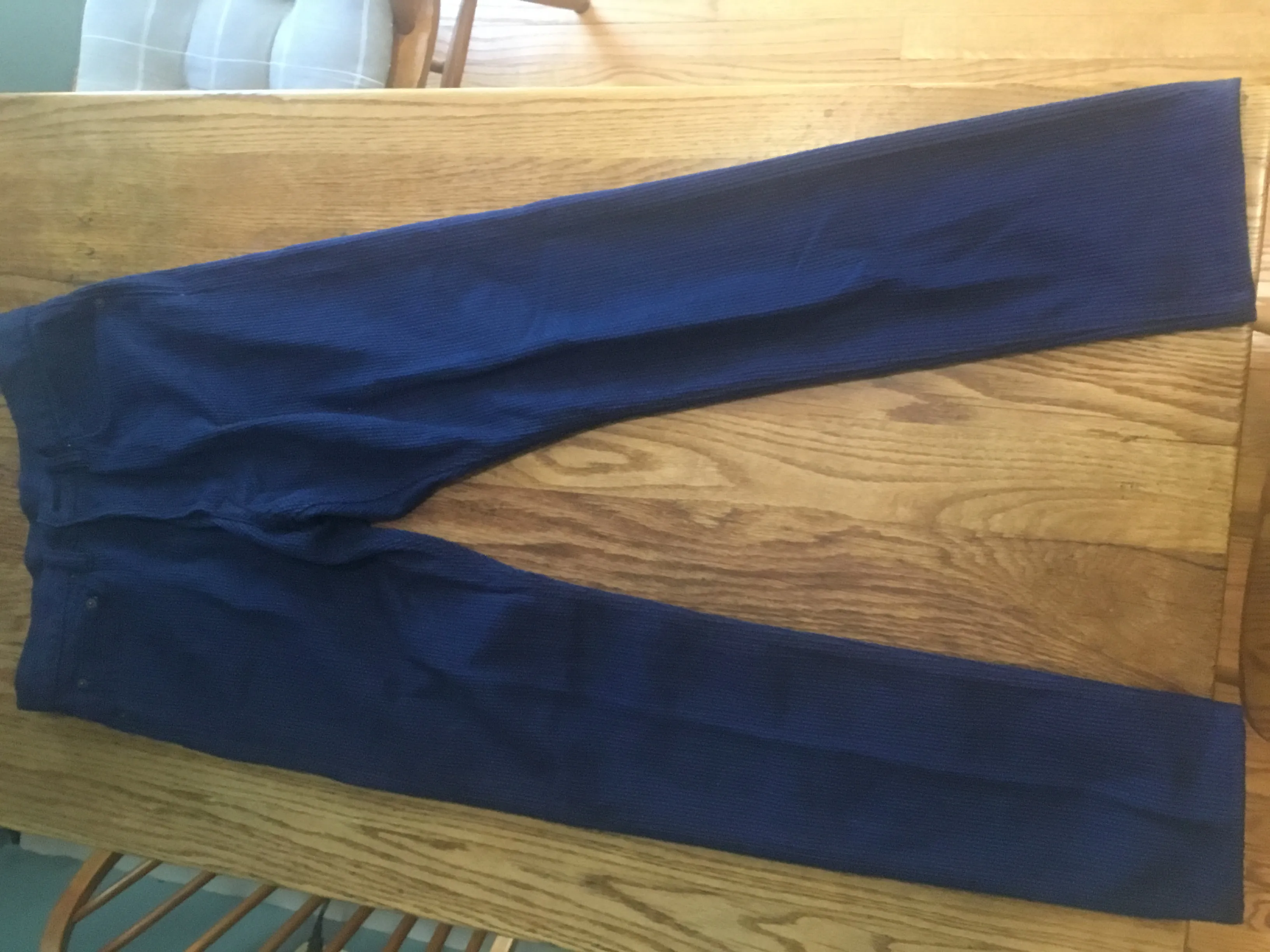 Double indigo sashiko jeans, relaxed tapered