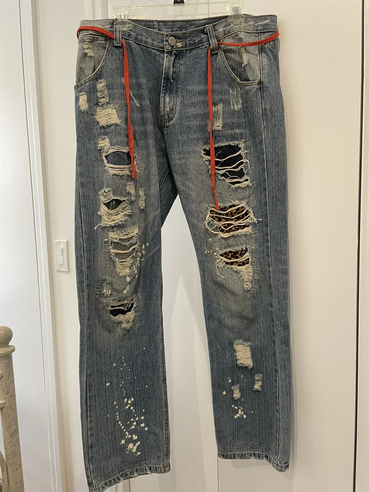 Distressed Raw Japanese Bleached Denim