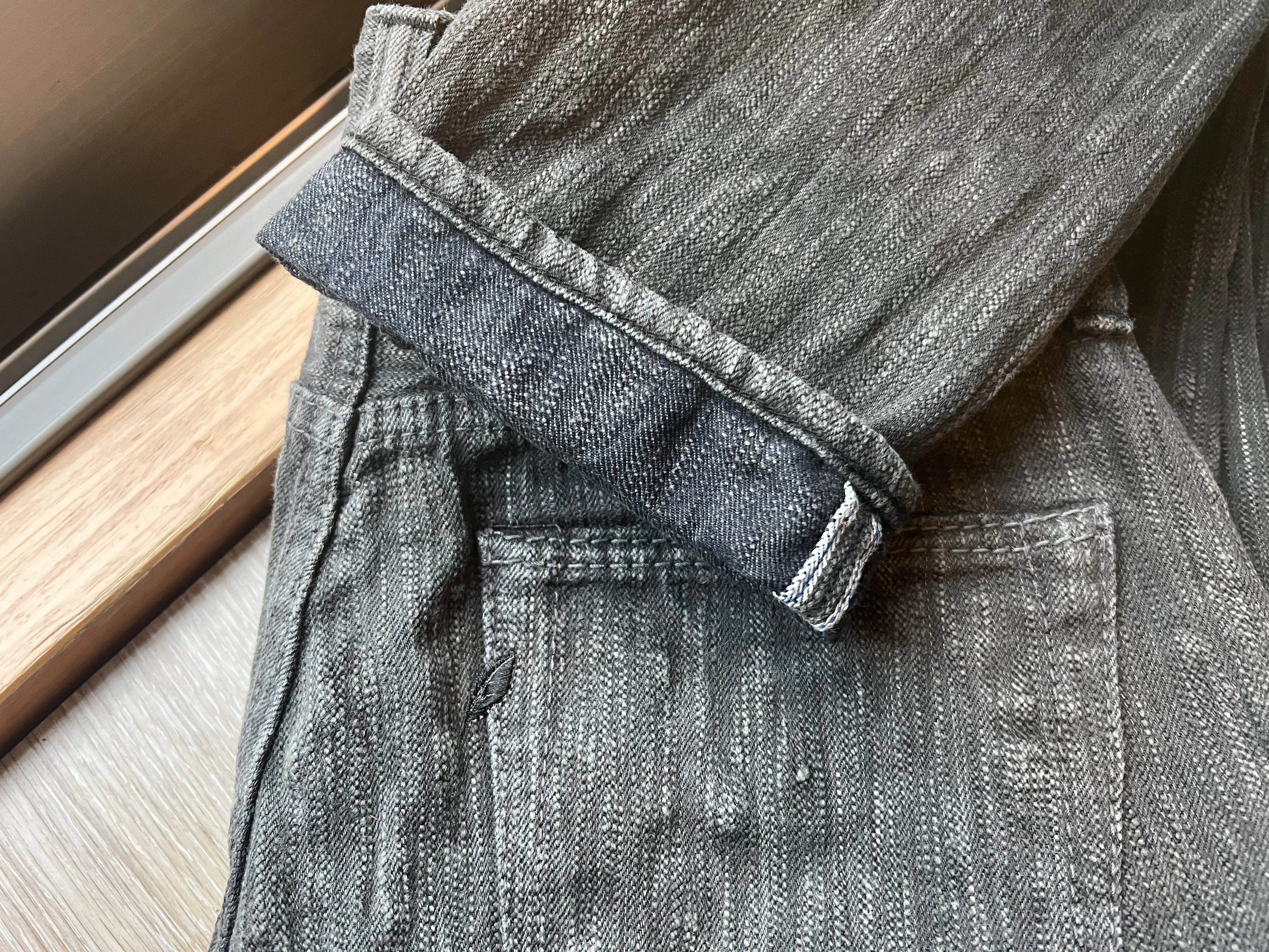BKAI-013 17.5oz Sumi Ink x Natural Indigo Slim Tapered