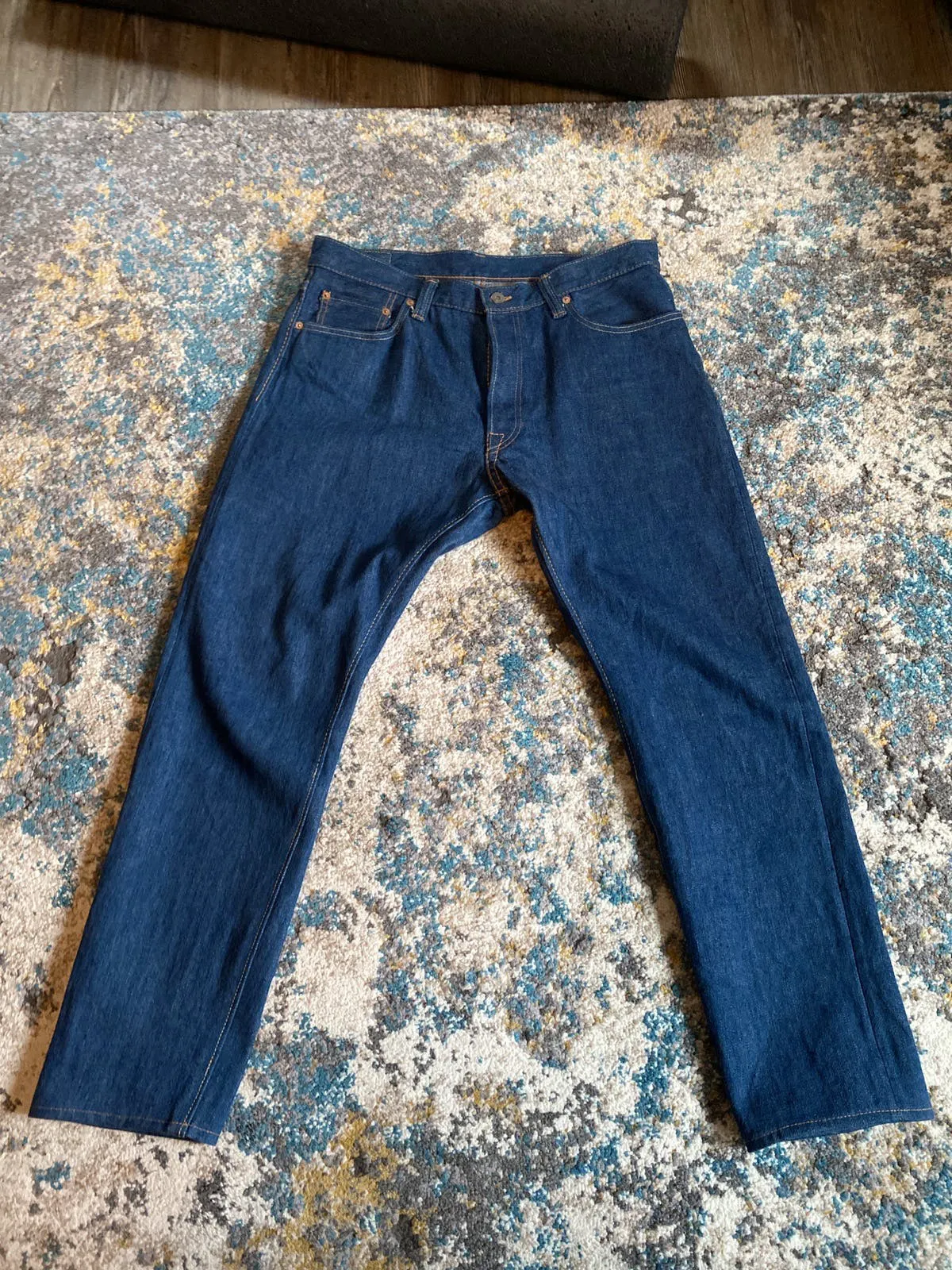 PBJ GRE-019 14oz Rinsed Selvedge Denim - Relaxed Tapered