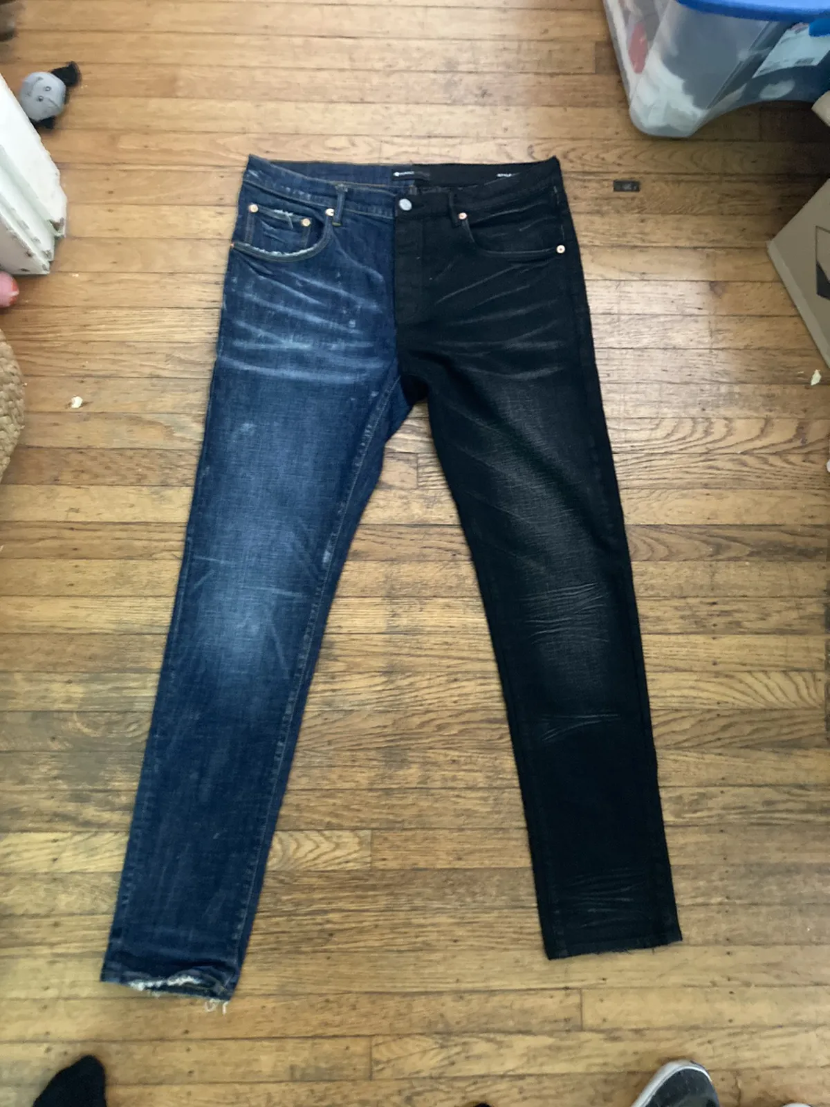 Purple P001 split color denim (NOT DROPPING PRICE)