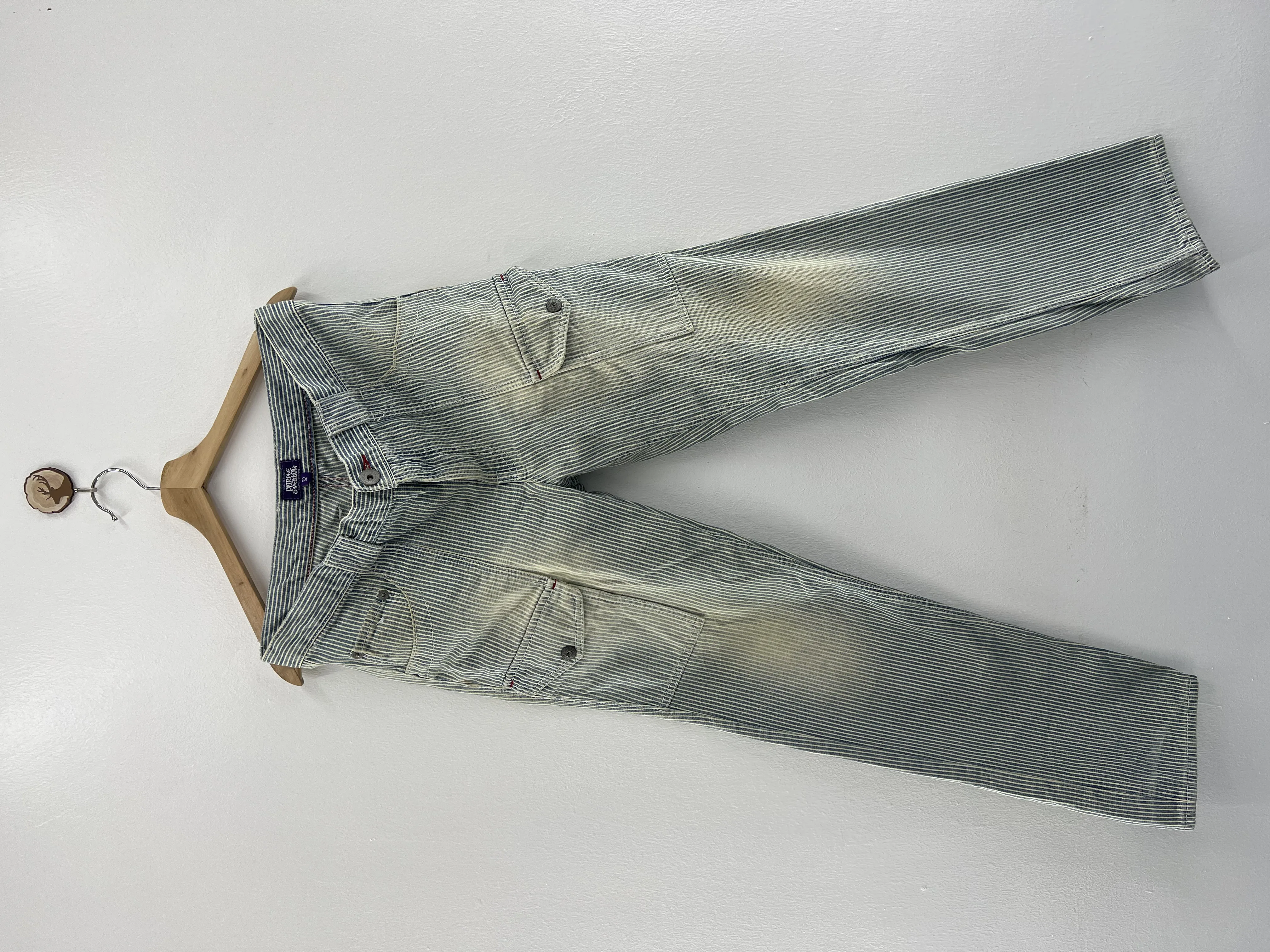 Vintage Purple & Yellow Bush pant Buckle back
