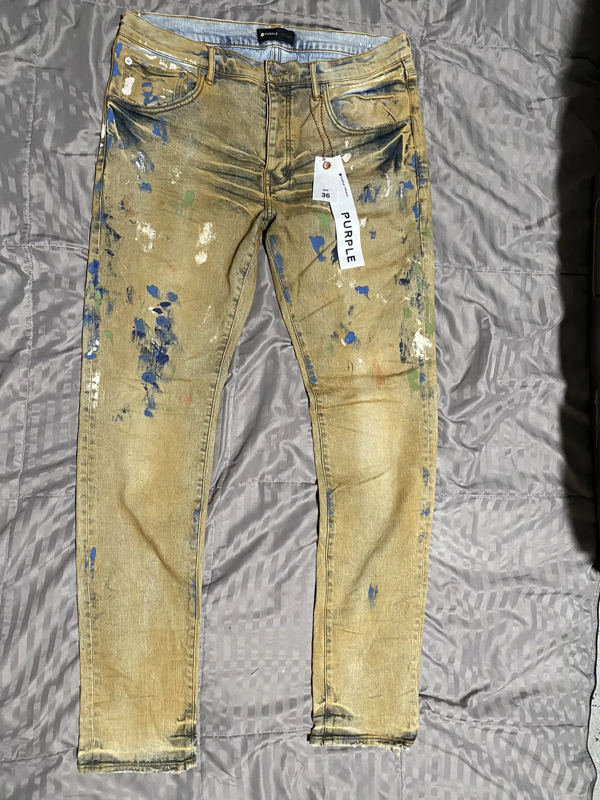 NEW Purple Oversprayed Denim