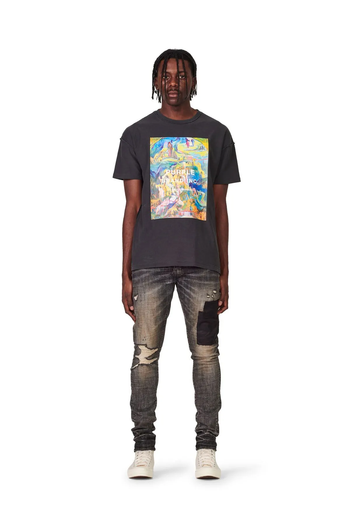 GREY BLACK PATCHED