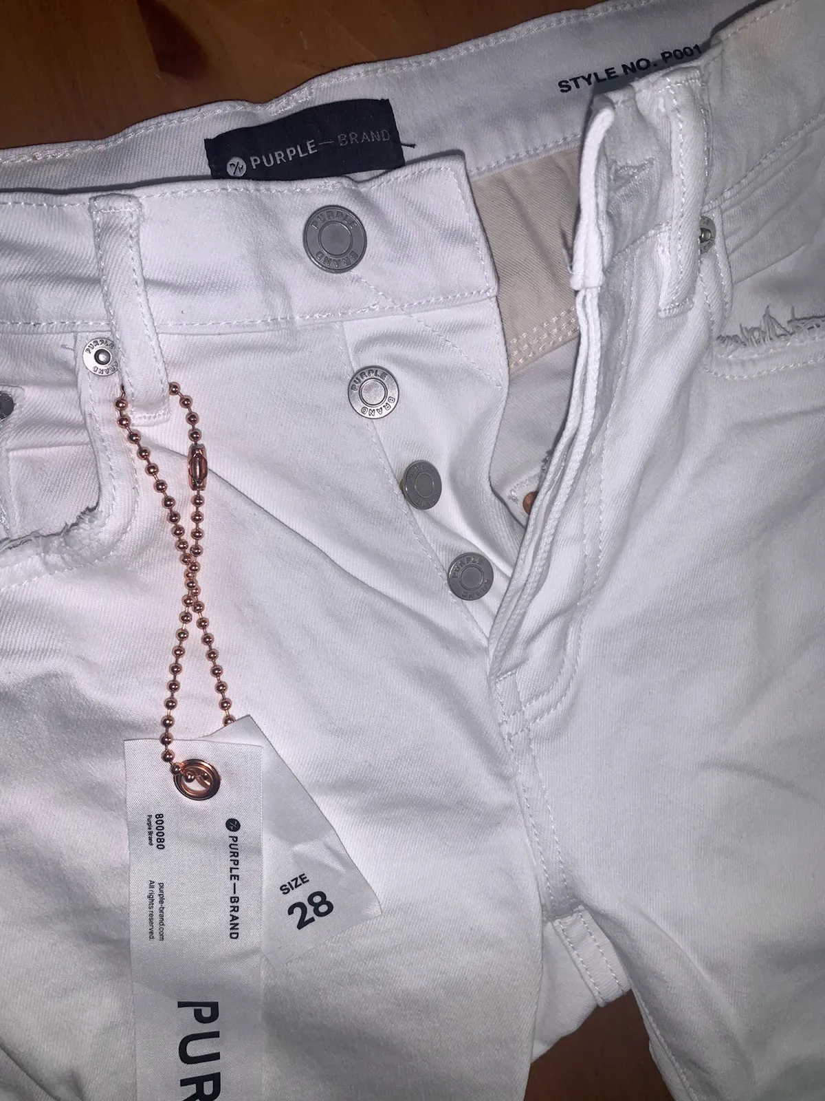 Purple brand P001 LOW RISE SKINNY JEAN OPTIC WHITE
