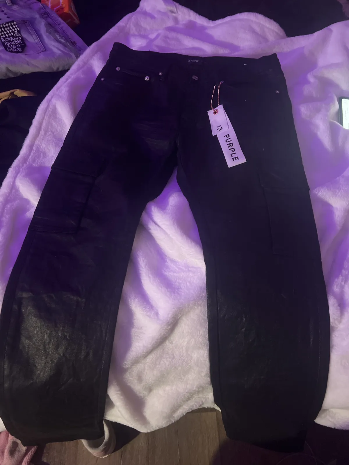 Purple Brand black midnight oil jeans