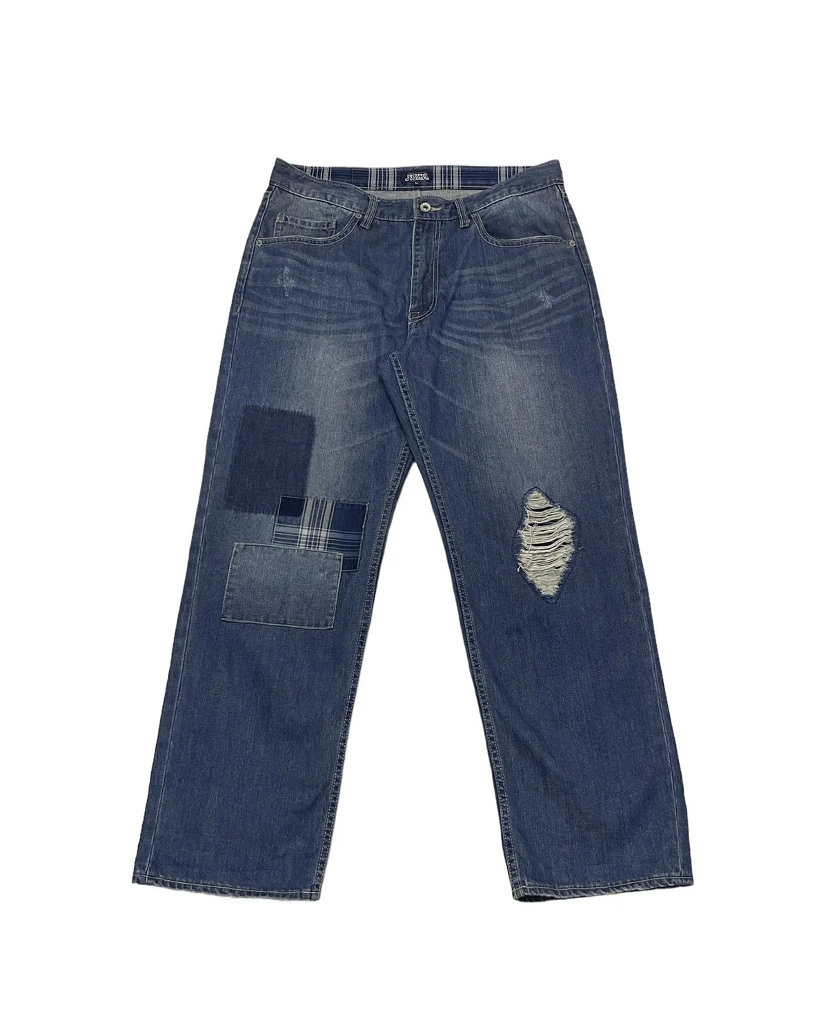 Vintage Purple&Yellow Patches Jeans