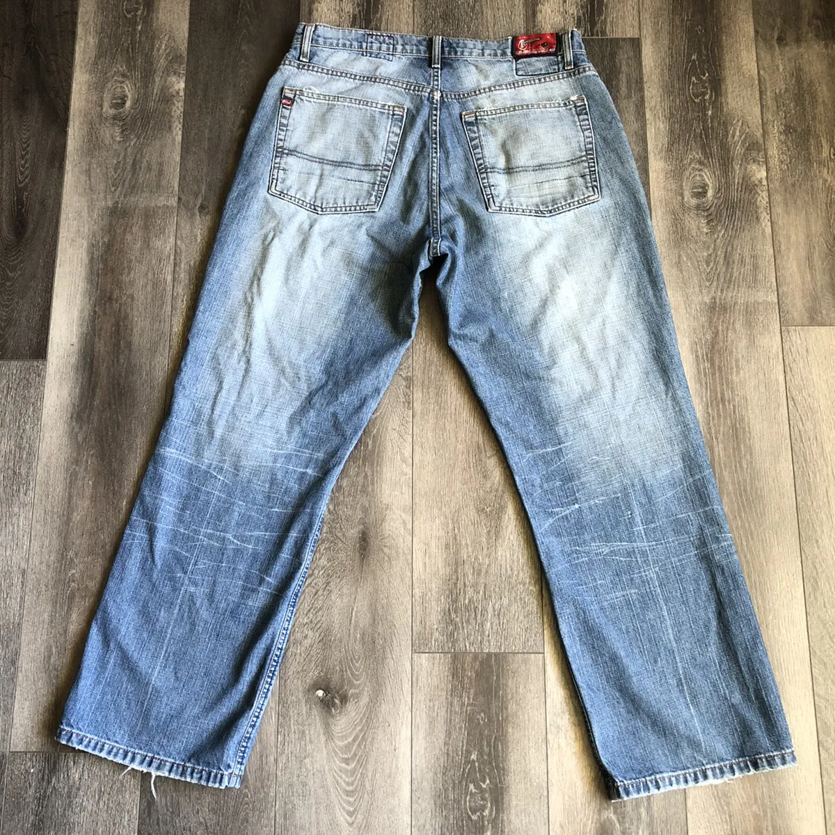 Vintage 1990s Quicksilver Skate Surf Baggy Denim Jeans 33x30