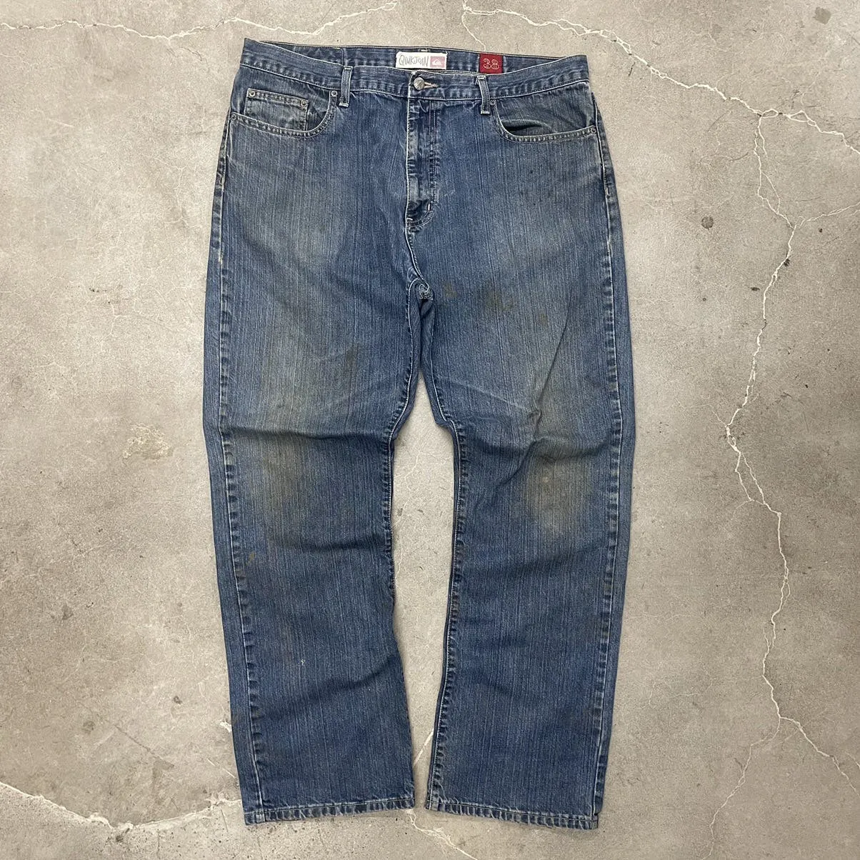 Quiksilver vintage “quikjean” baggy distressed denim 90s y2k