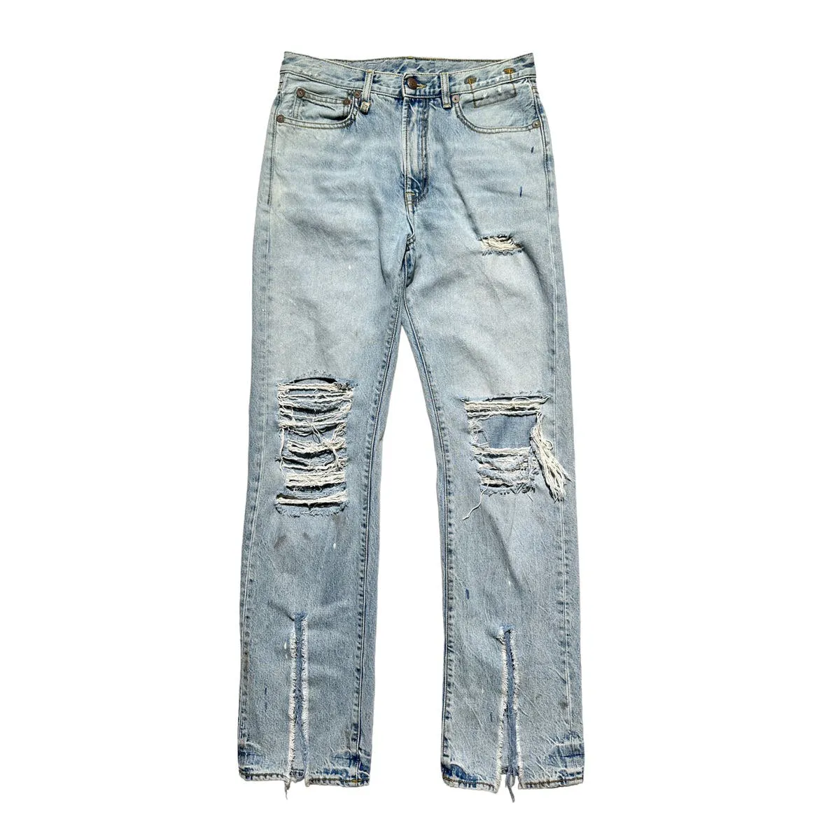 “Kurt slouch” distressed denim