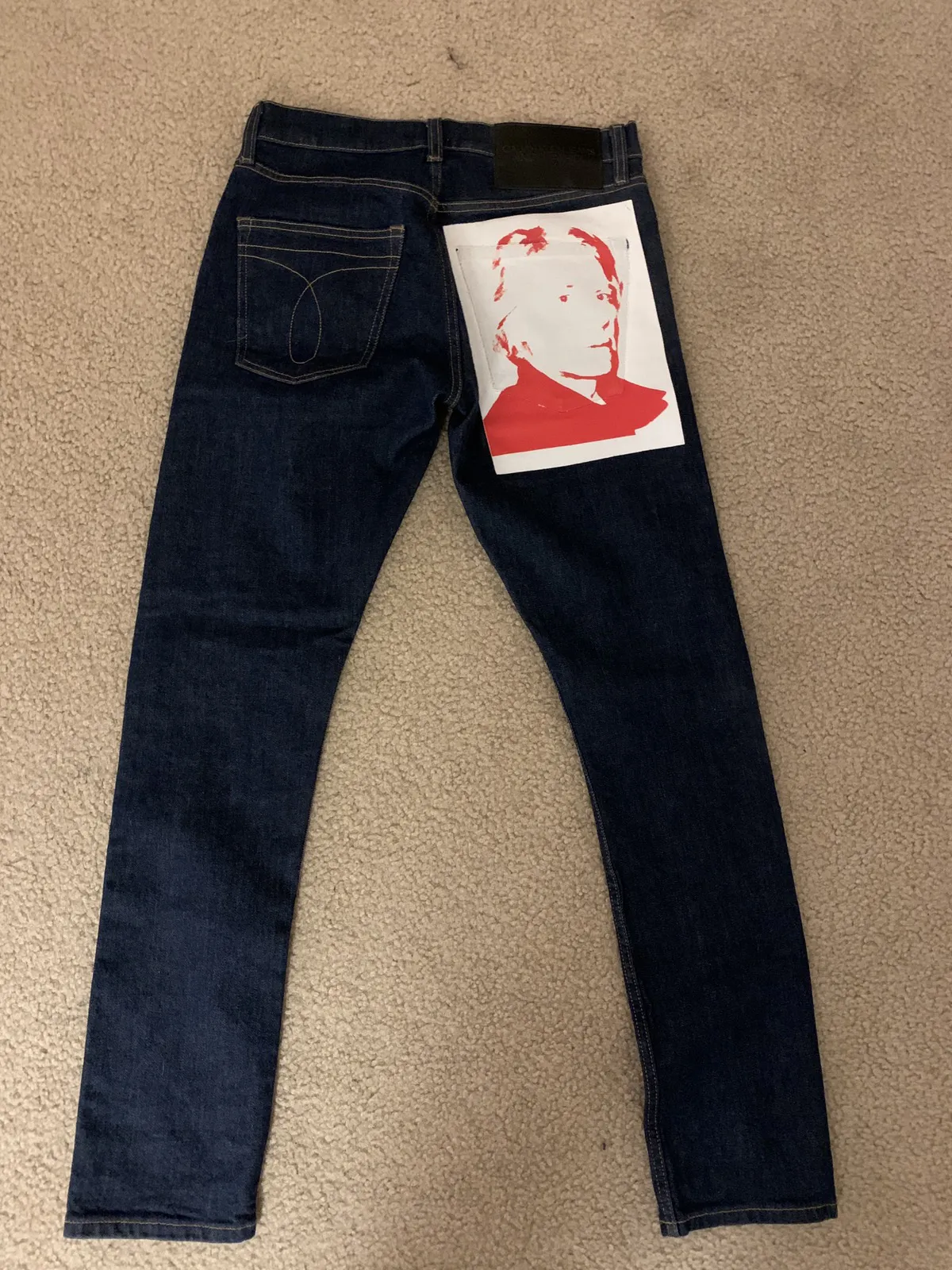 andy warhol portrait print denim