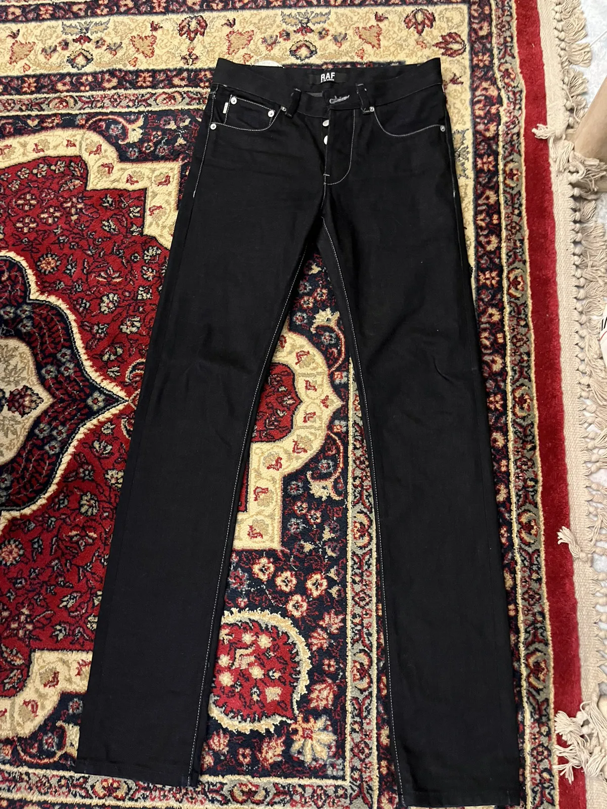 raf simons stacked denim