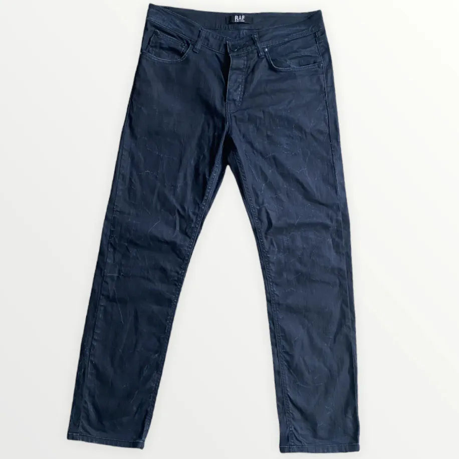 Raf By Raf Navy coated jeans
