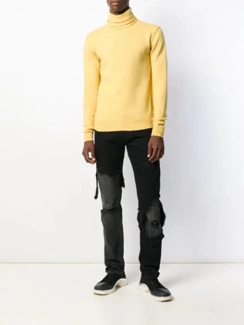 Raf Simons OG Blk&Grey Destroyed Jeans