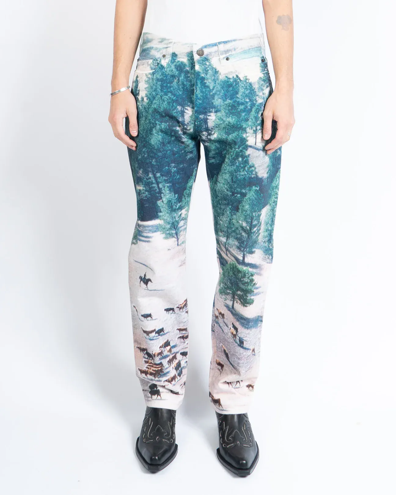 Landscape Printed Denim