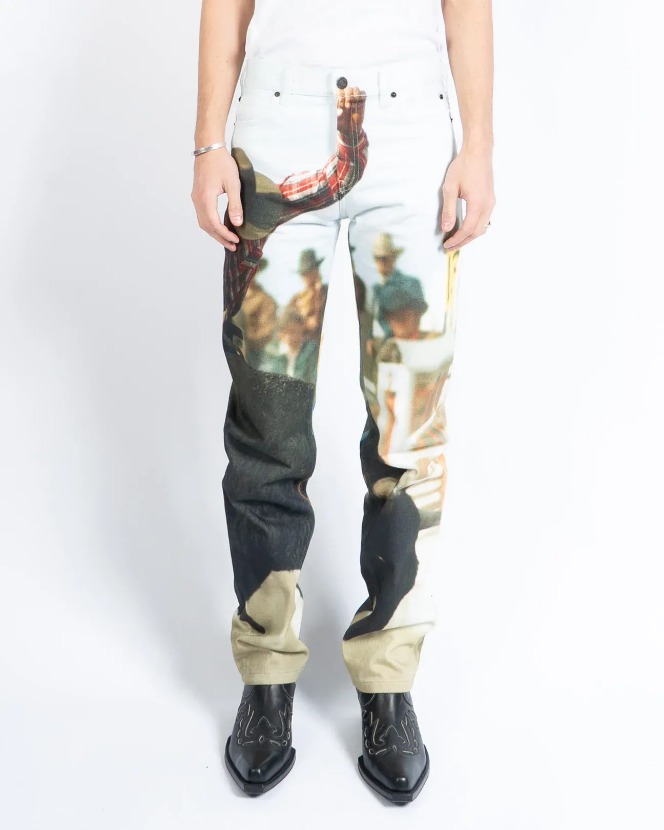 Bull Ride Printed Denim Sample