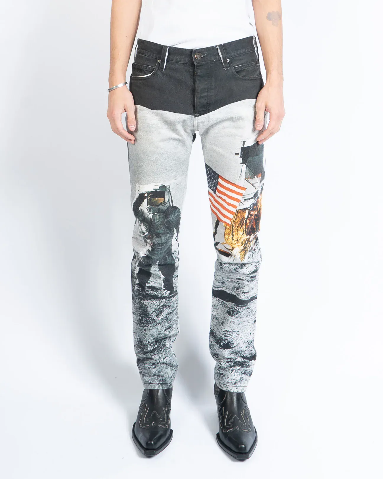 SS18 Moon Flag Printed Denim