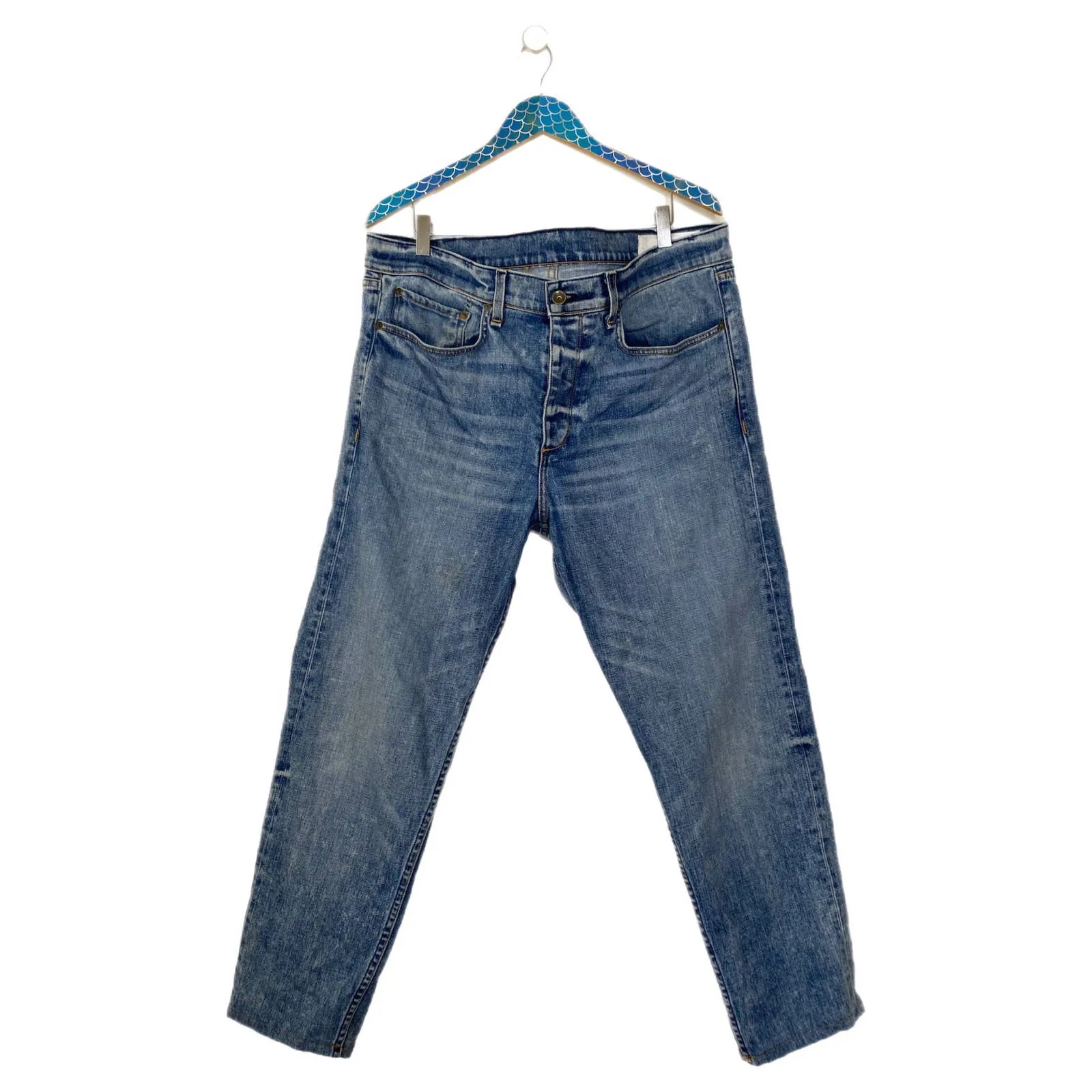 RAG & BONE Standard Issue Fit 1 Skinny Leg Acid Blue Jeans