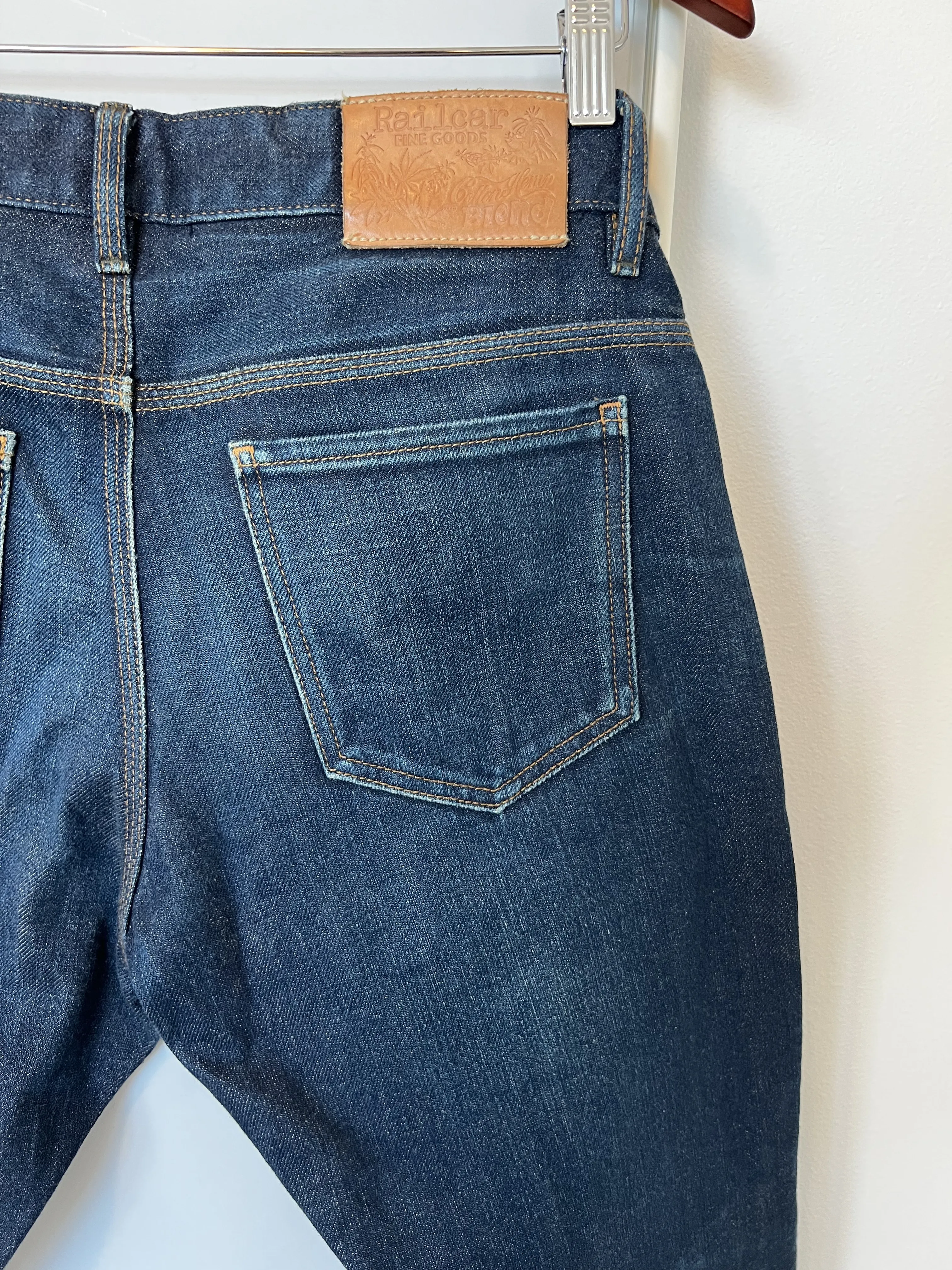 Railcar Fine Goods spikes x039 selvedge hemp denim jeans