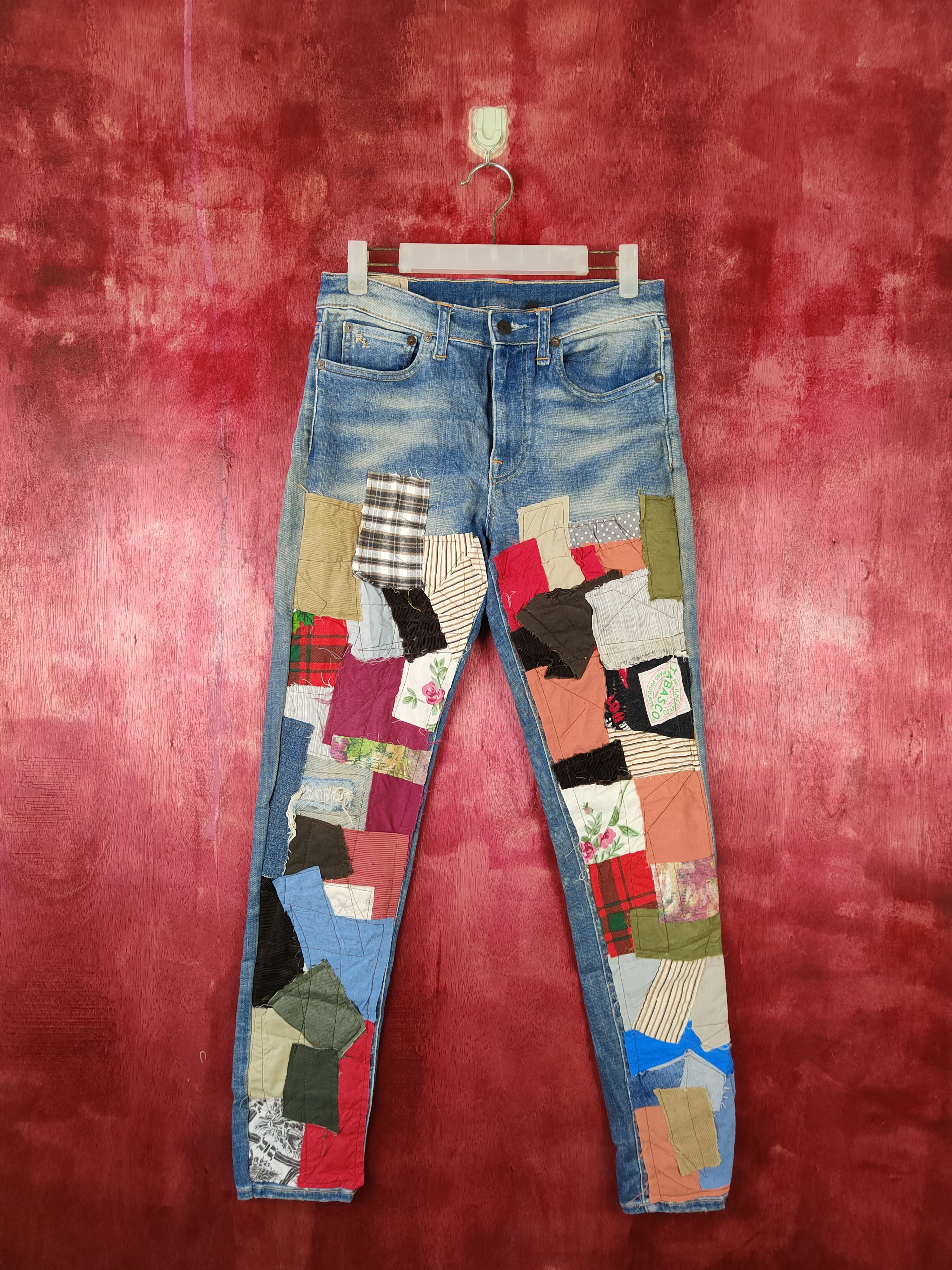 Polo Ralph Lauren reworked reconstruct patchwork Denim #5158