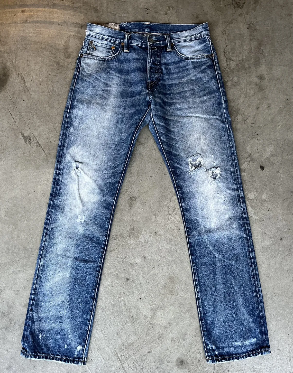 Vintage 90s Polo Ralph Lauren Distressed Straight Fit Jeans