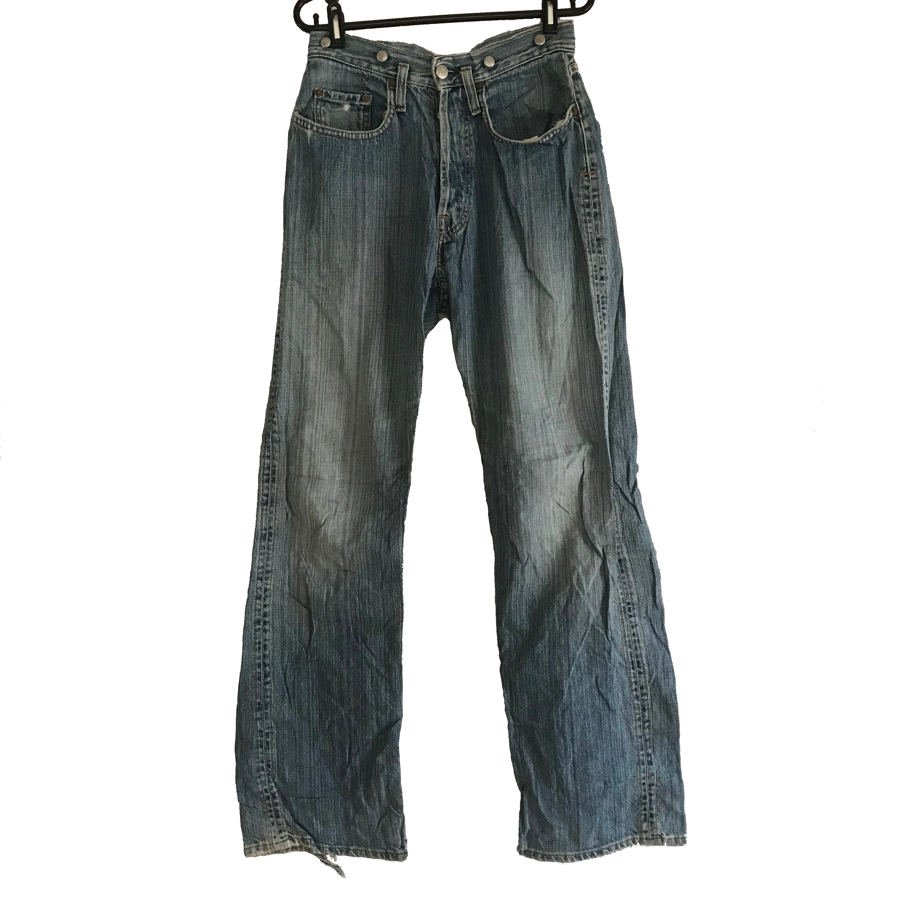 Replay Blue Jeans Made in Italy Rare Suspender Button