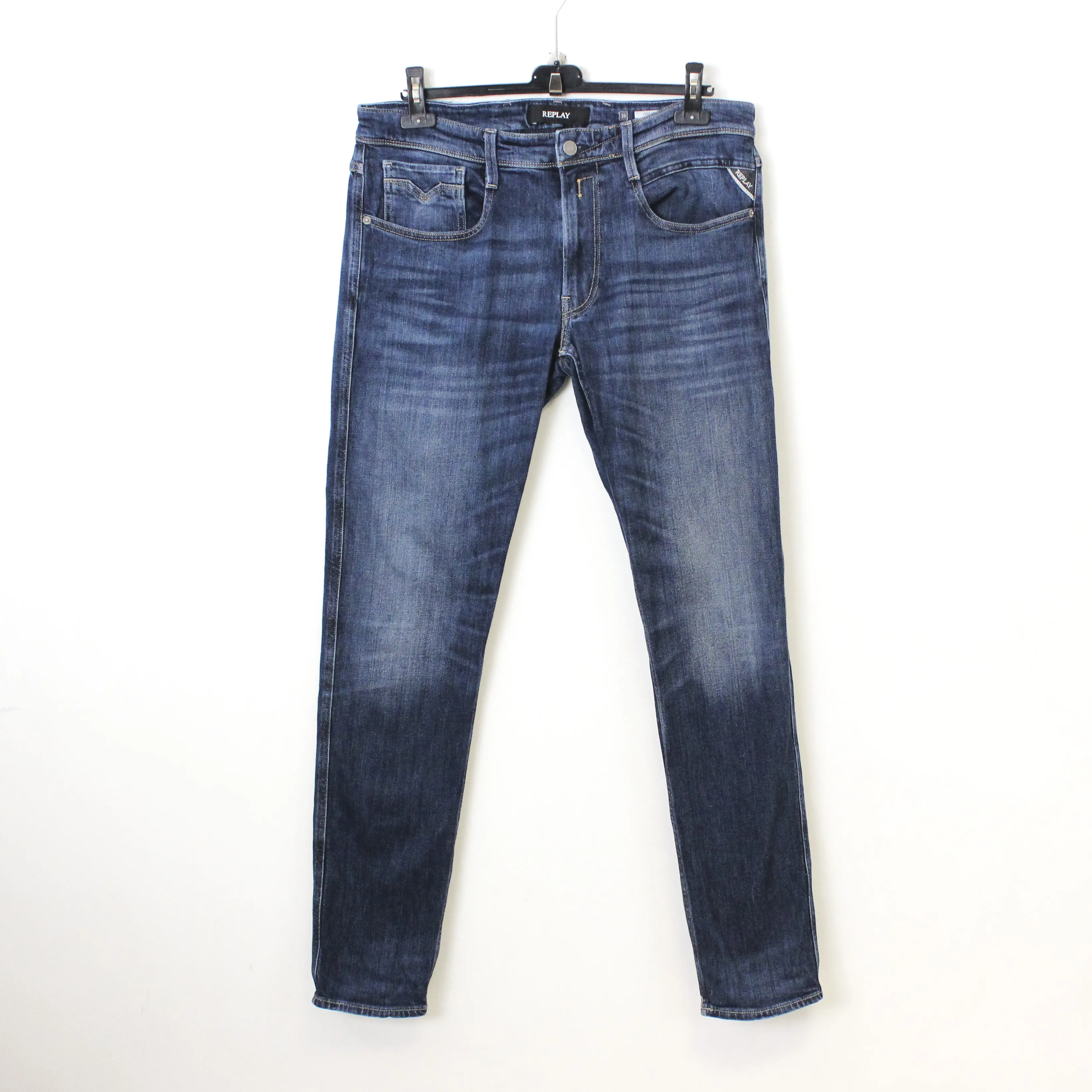 Anbass W36 L33 Slim Fit Straight Jeans Denim Pants Trousers