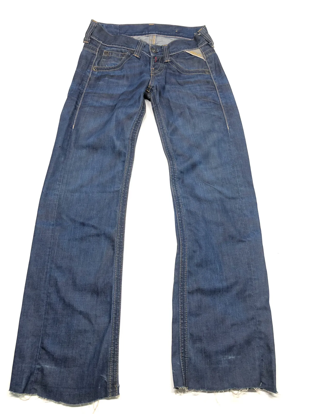VINTAGE REPLAY FLARE BOOT CUT DISTRESSED DENIM