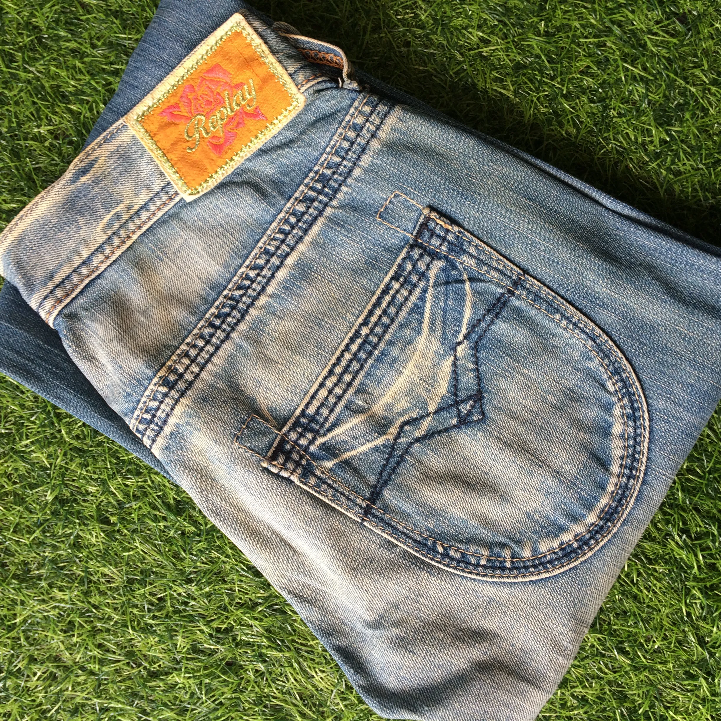 Replay Distressed Bootcut Flared Jeans #B-733