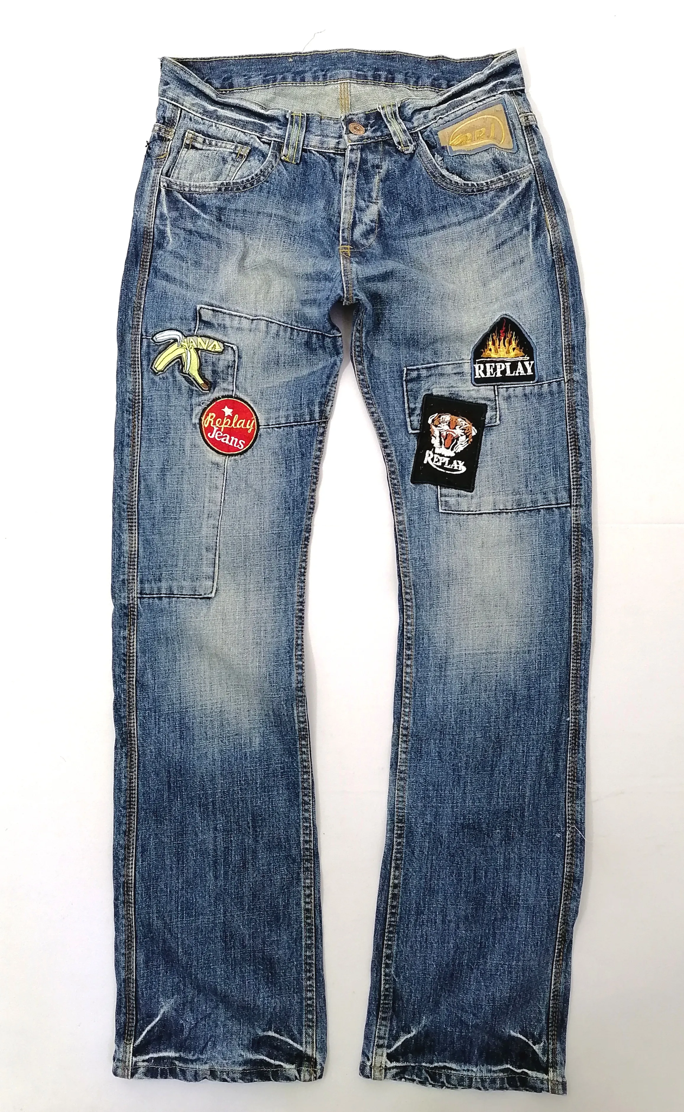Replay Patchwork Denim Jeans