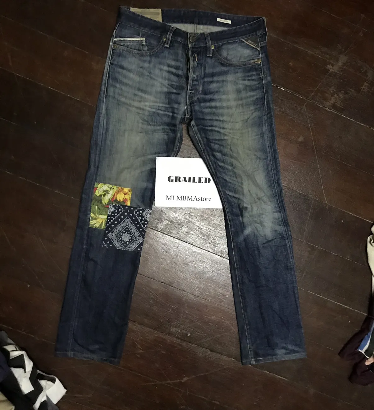 Replay denim custom patchwork size 34
