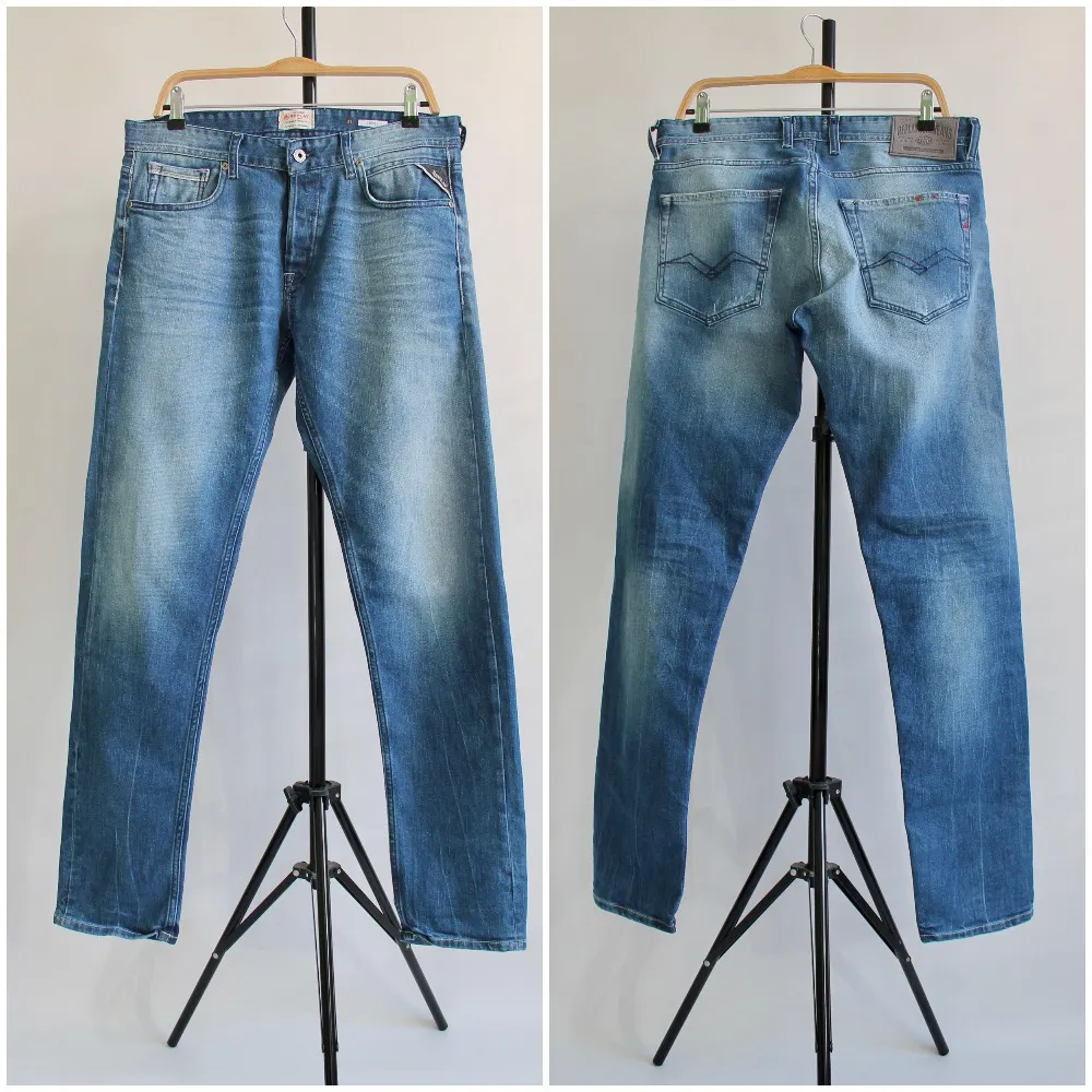 REPLAY Grover Slim Fit Denim pants washed blue 31 x 32