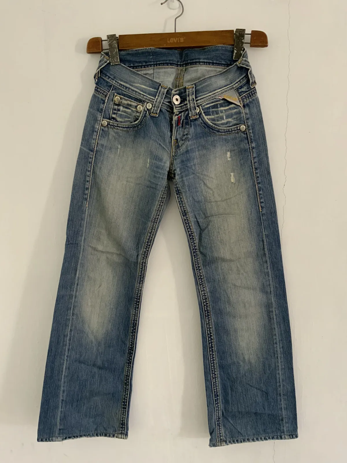 Vintage Replay Non Selvedge Distressed Boot Cut Denim Jean