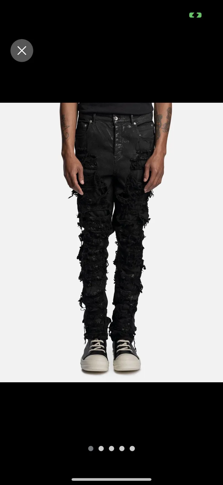Slashed Detroit Cut Denim Pants