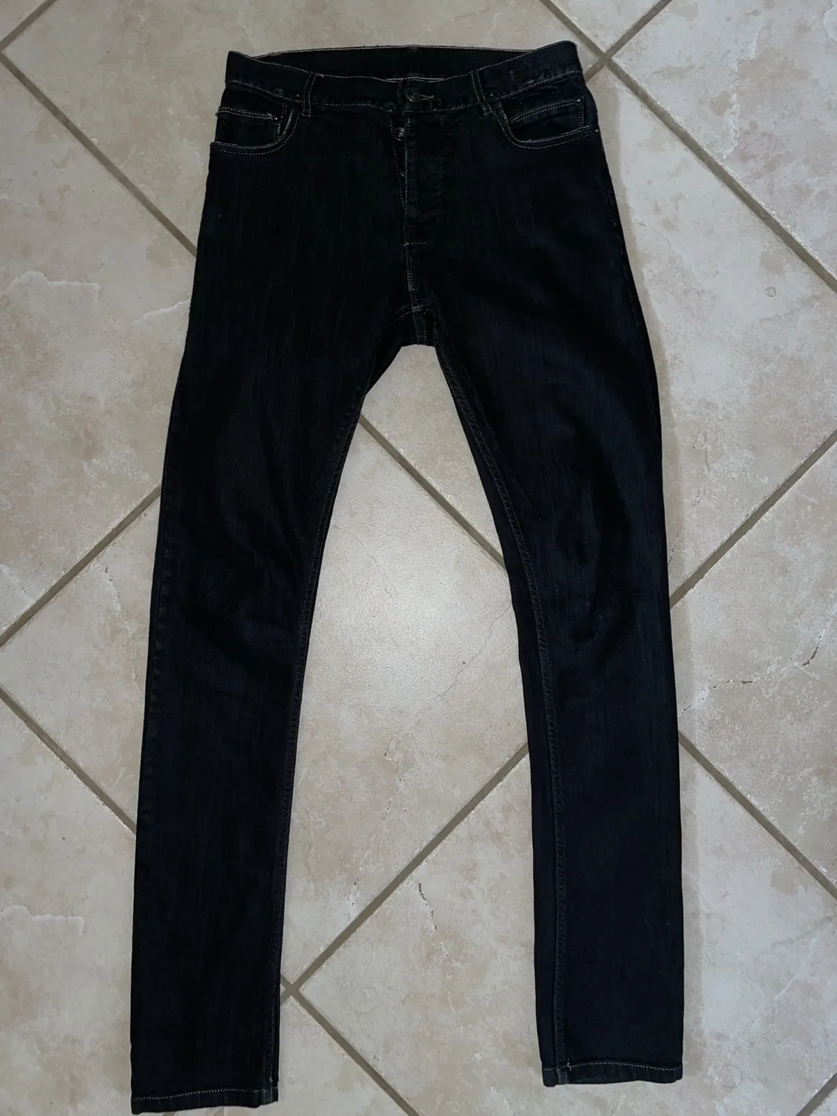 Rick Owens DRKSHDW Black Torrence Cut Denim Sz26