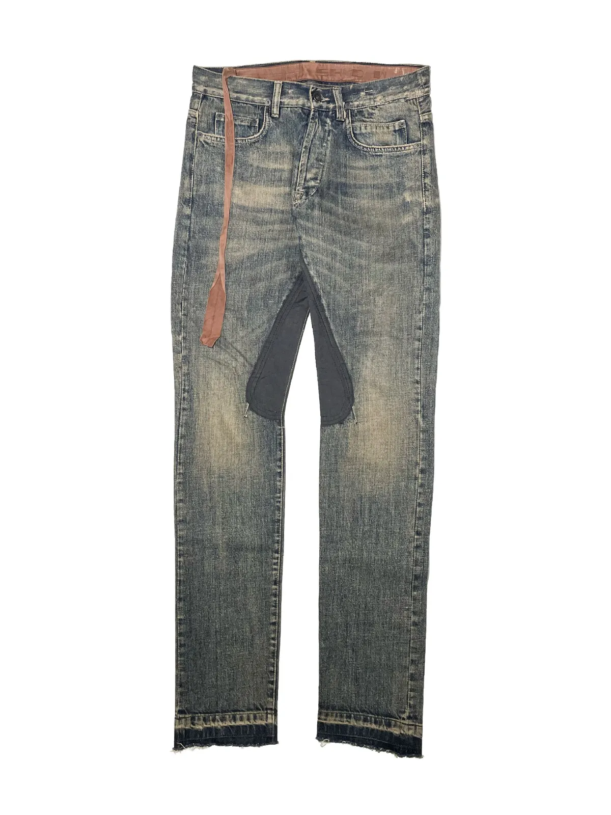 Rick Owens Archive Rust Nylon Insert Detroit Denim Thrashed