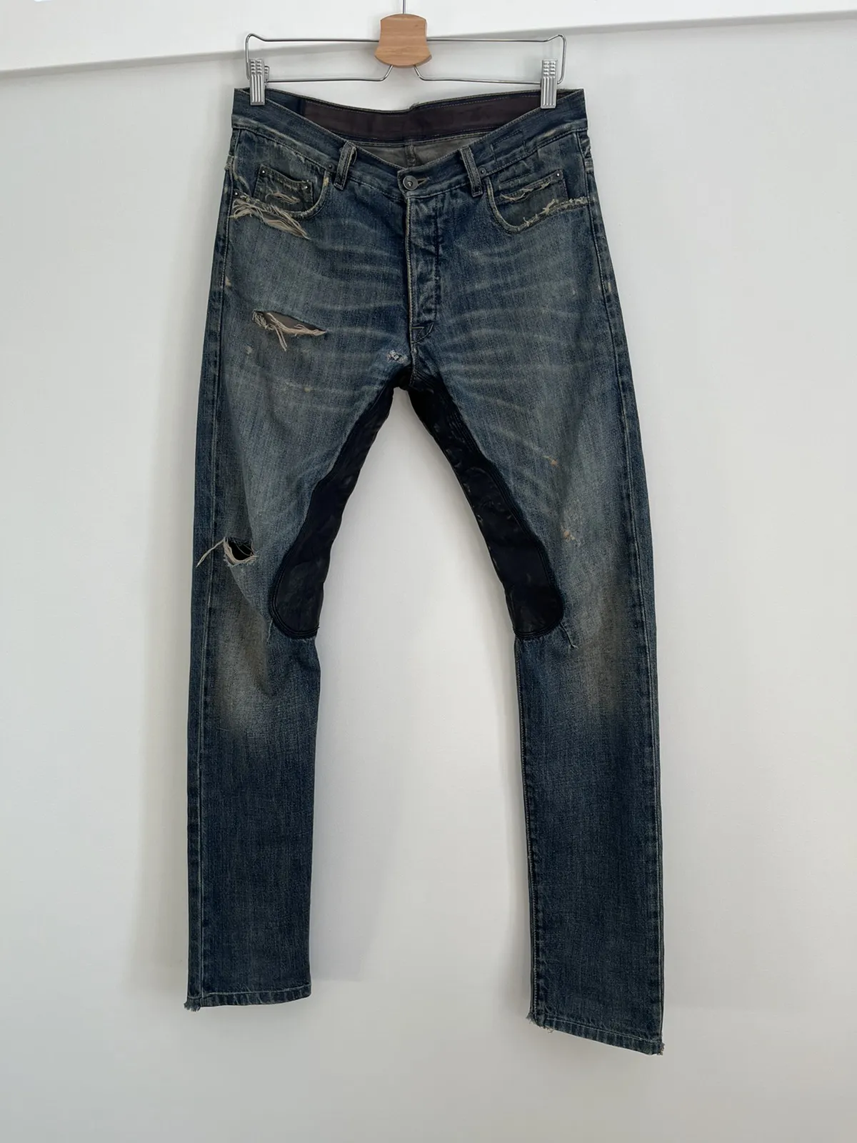 SS09 “Strutter” Leather Insert Denim Jeans