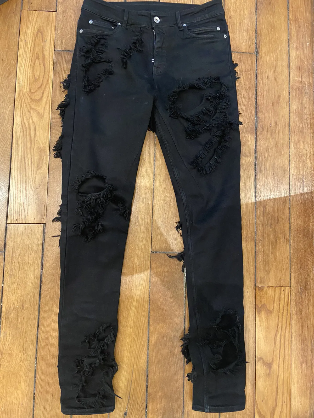 Rick Owens Destroyed Tyrone Cut Denim