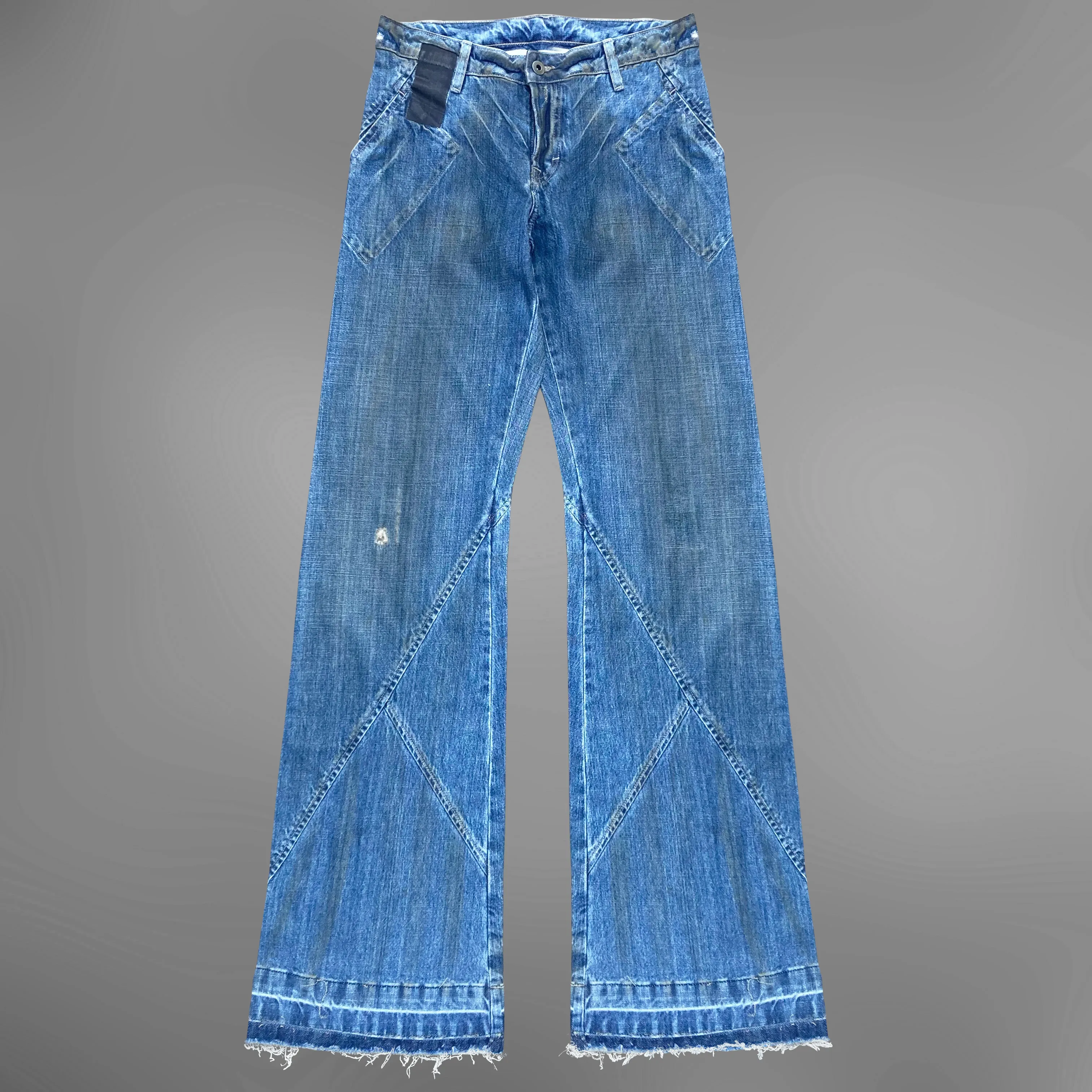 Rick Owens SLAB Spiral Blue Wax Denim