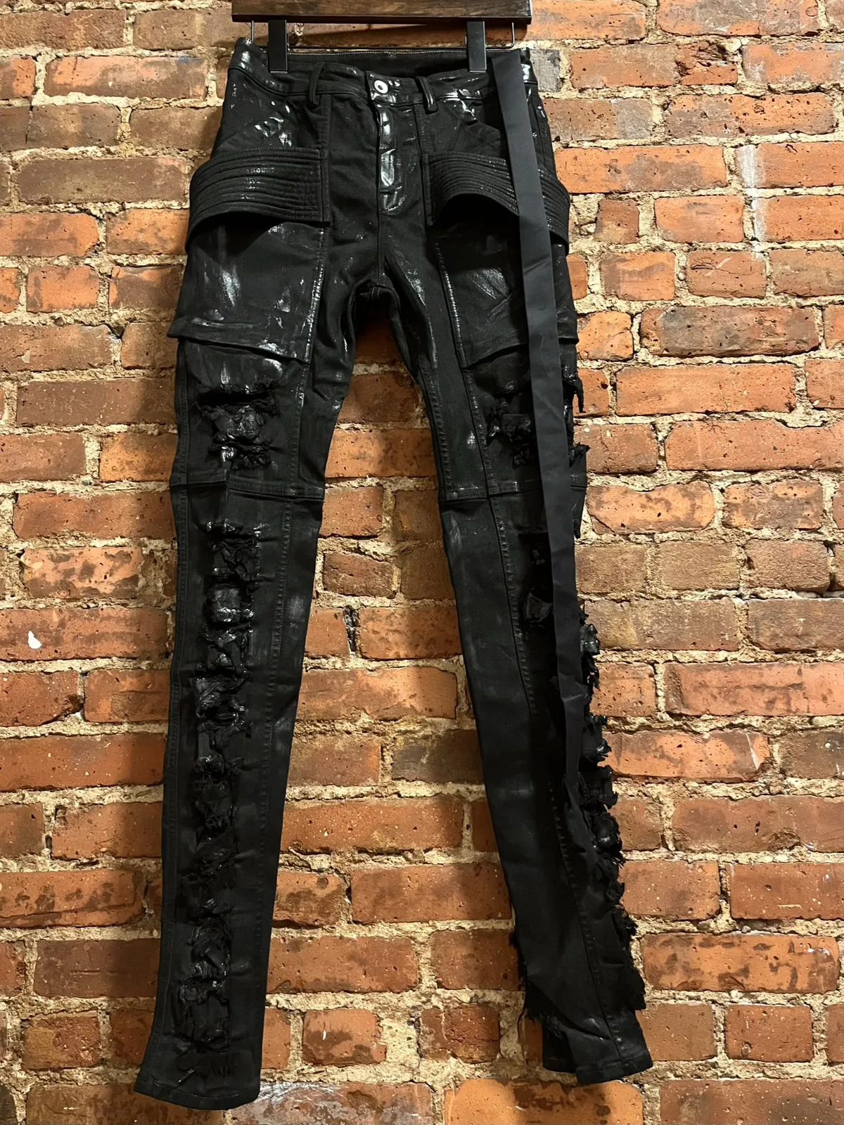 Rick Owens creatch pants waxed STROBE