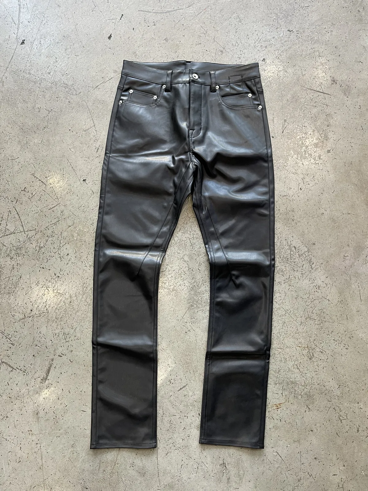 Detroit cut leather pants
