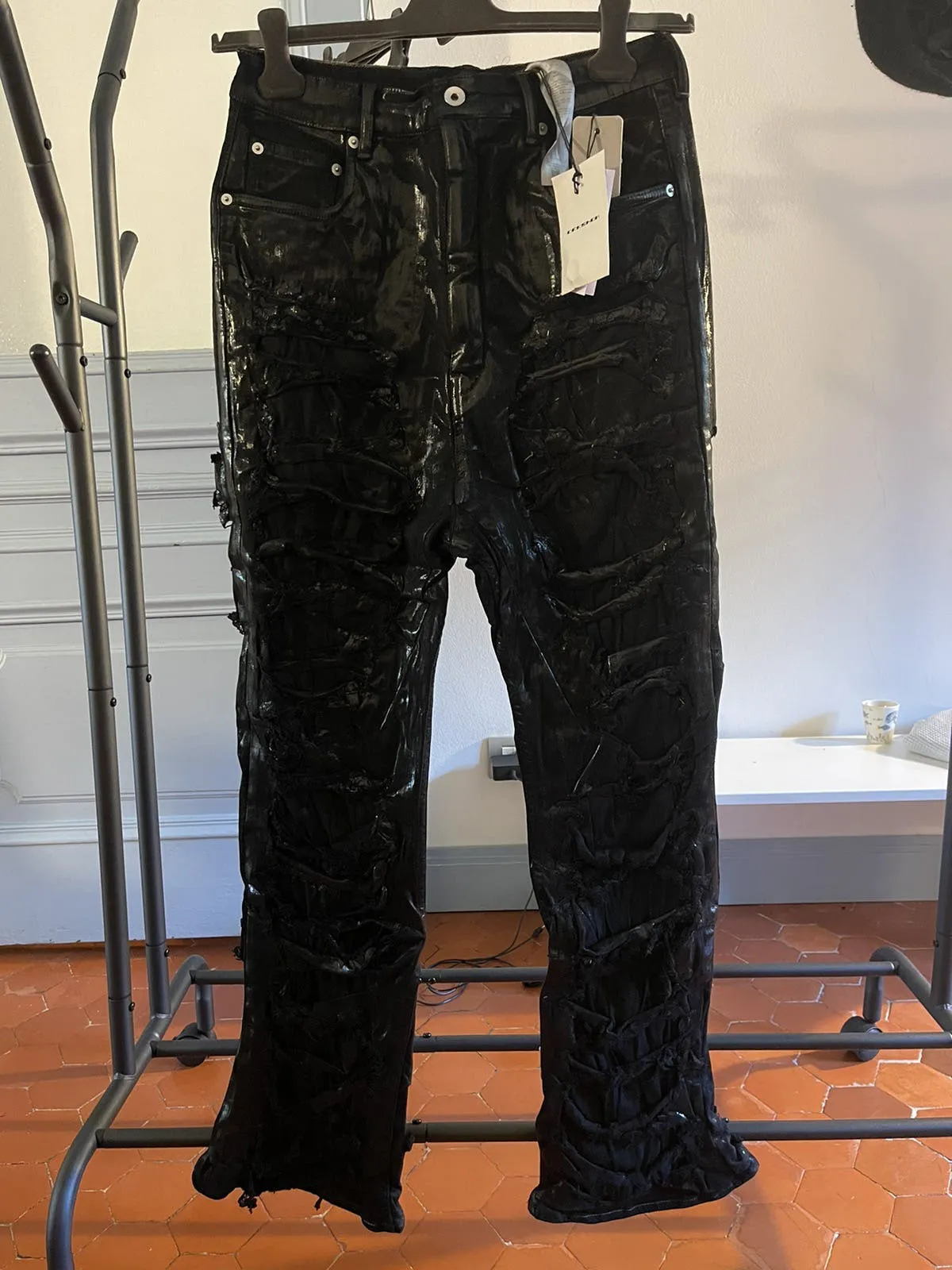 Rick Owens Drkshdw slashed Geth jeans