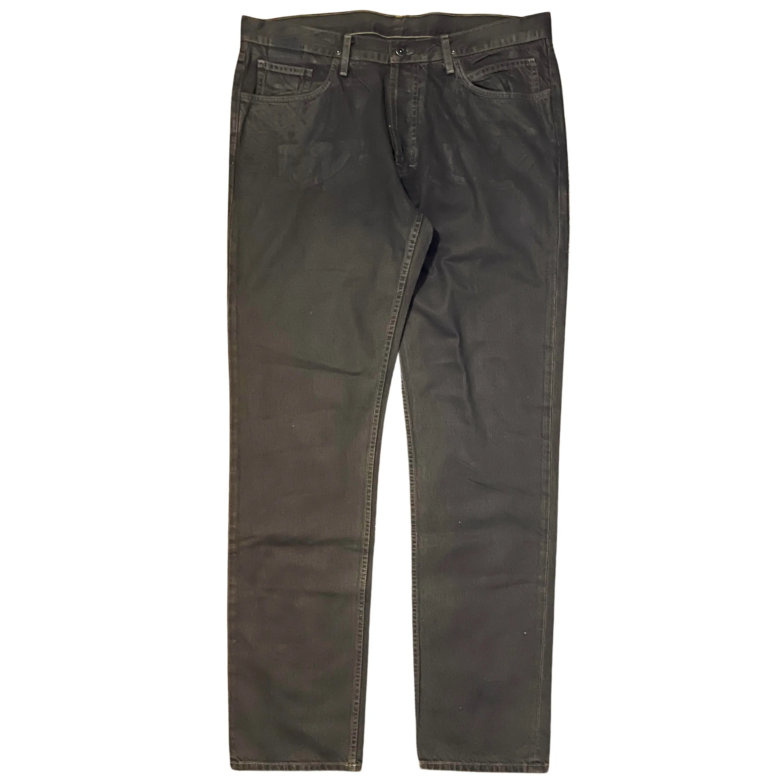 Rick Owens Slab Waxed Dark Brown Denim 2002