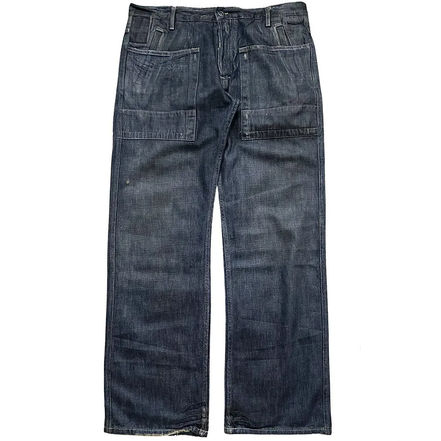 Rick Owens Slab Waxed Mudwash Cargos 2002