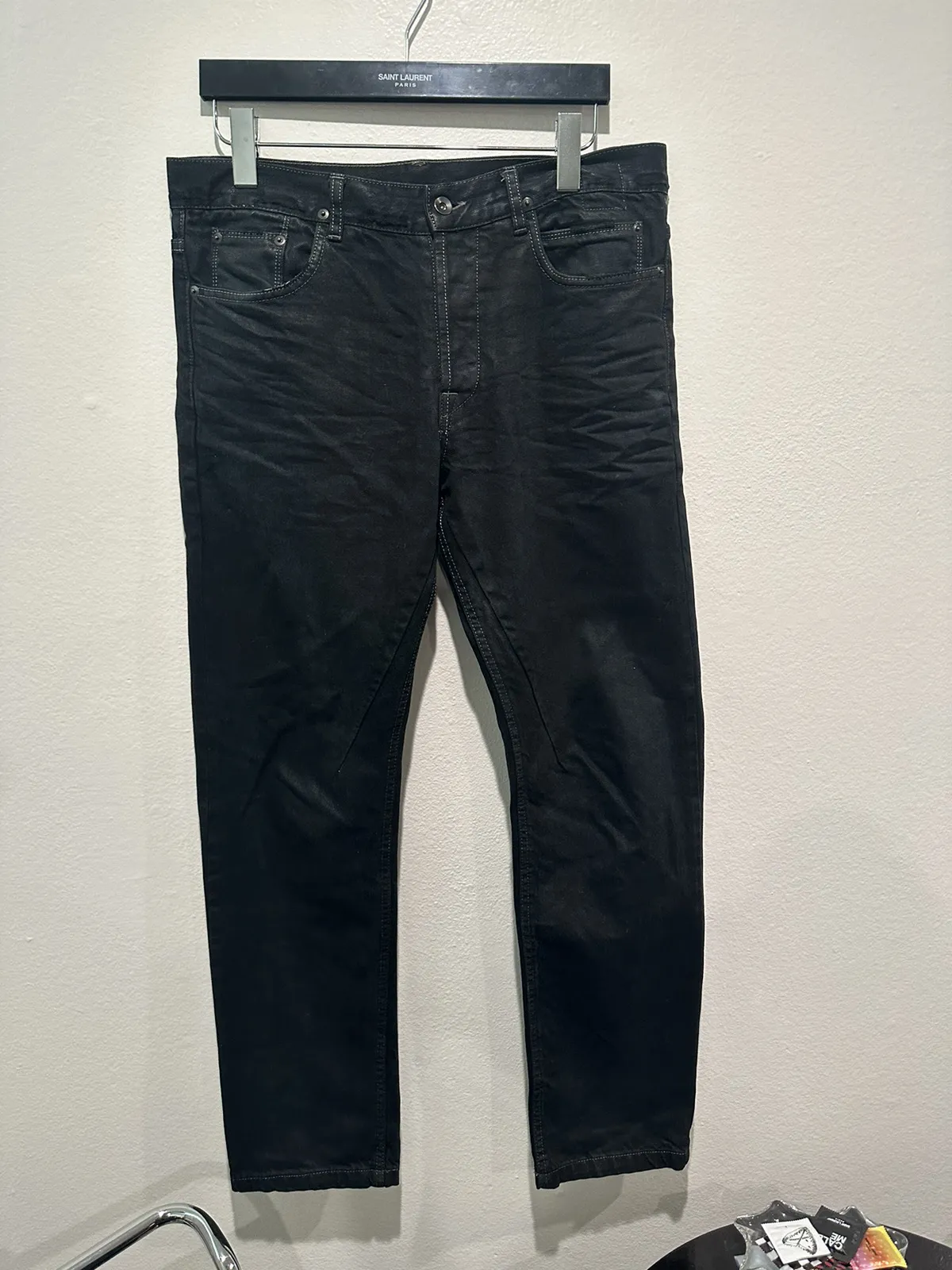 Waxed Berlin Cut Denim Jeans