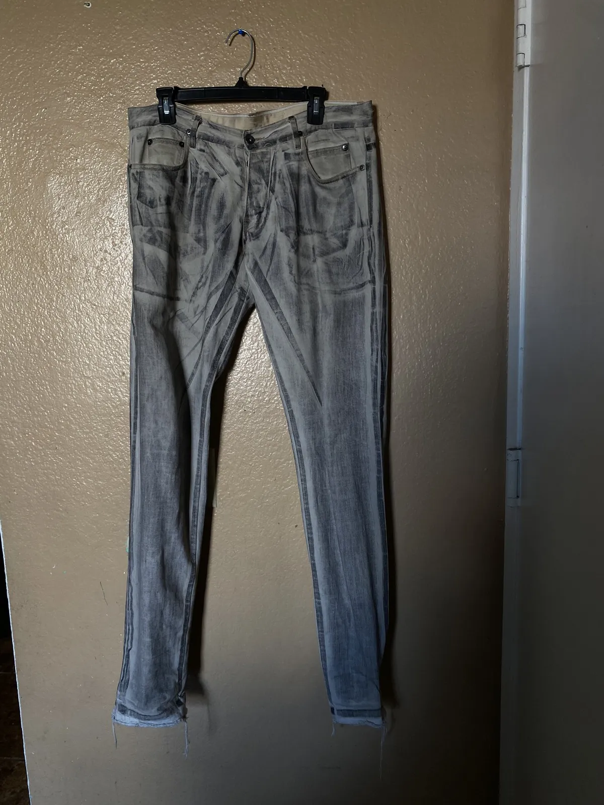 Rick owens ss10 gravel wax denim