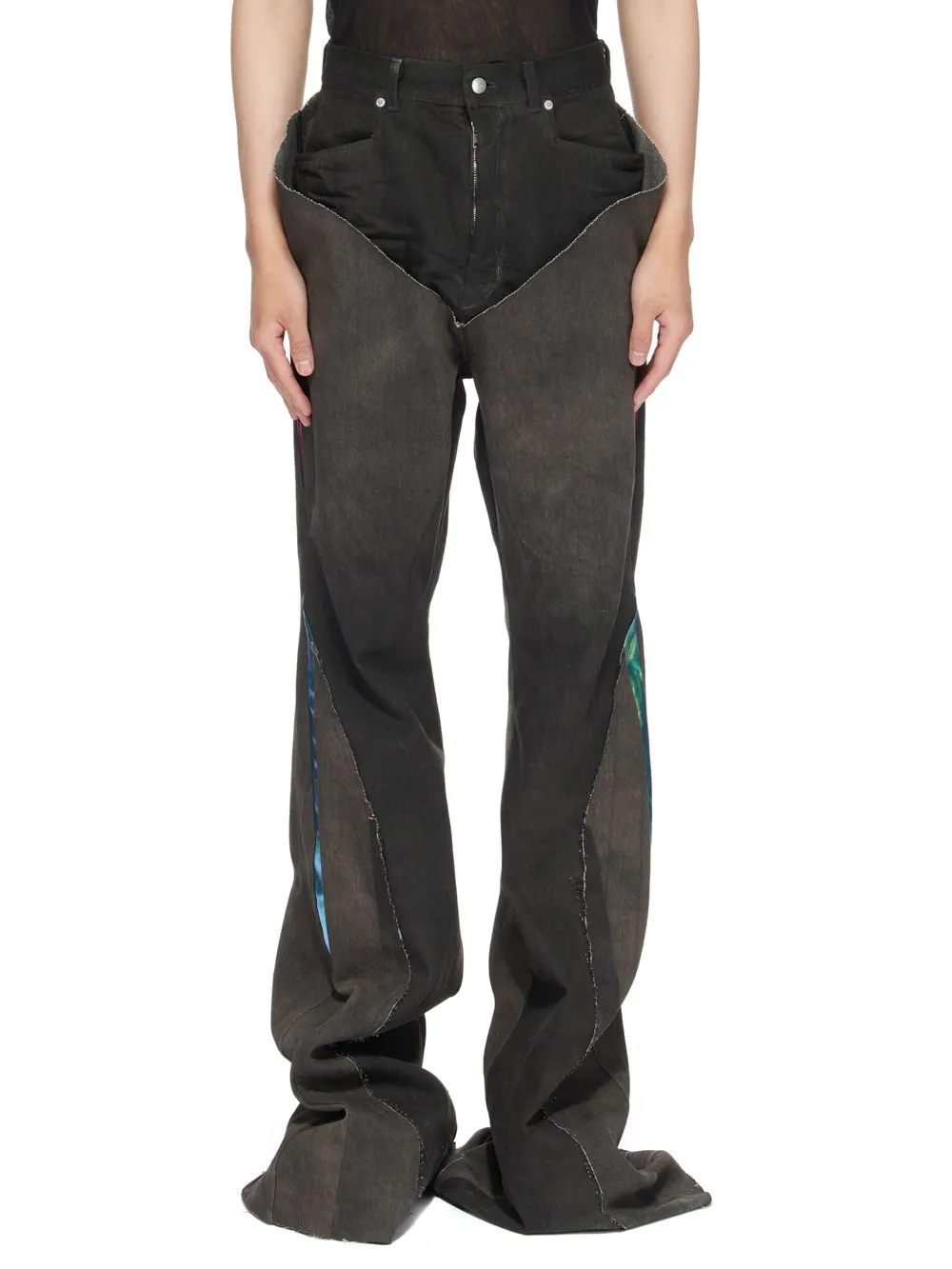 RICK OWENS PANTS JEANS TROUSERS CARGO WORKWEAR LEATHER