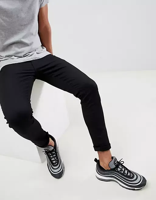 River Island skinny jeans in black W28 L32