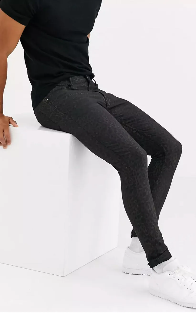 LEOPARD PRINT JEANS