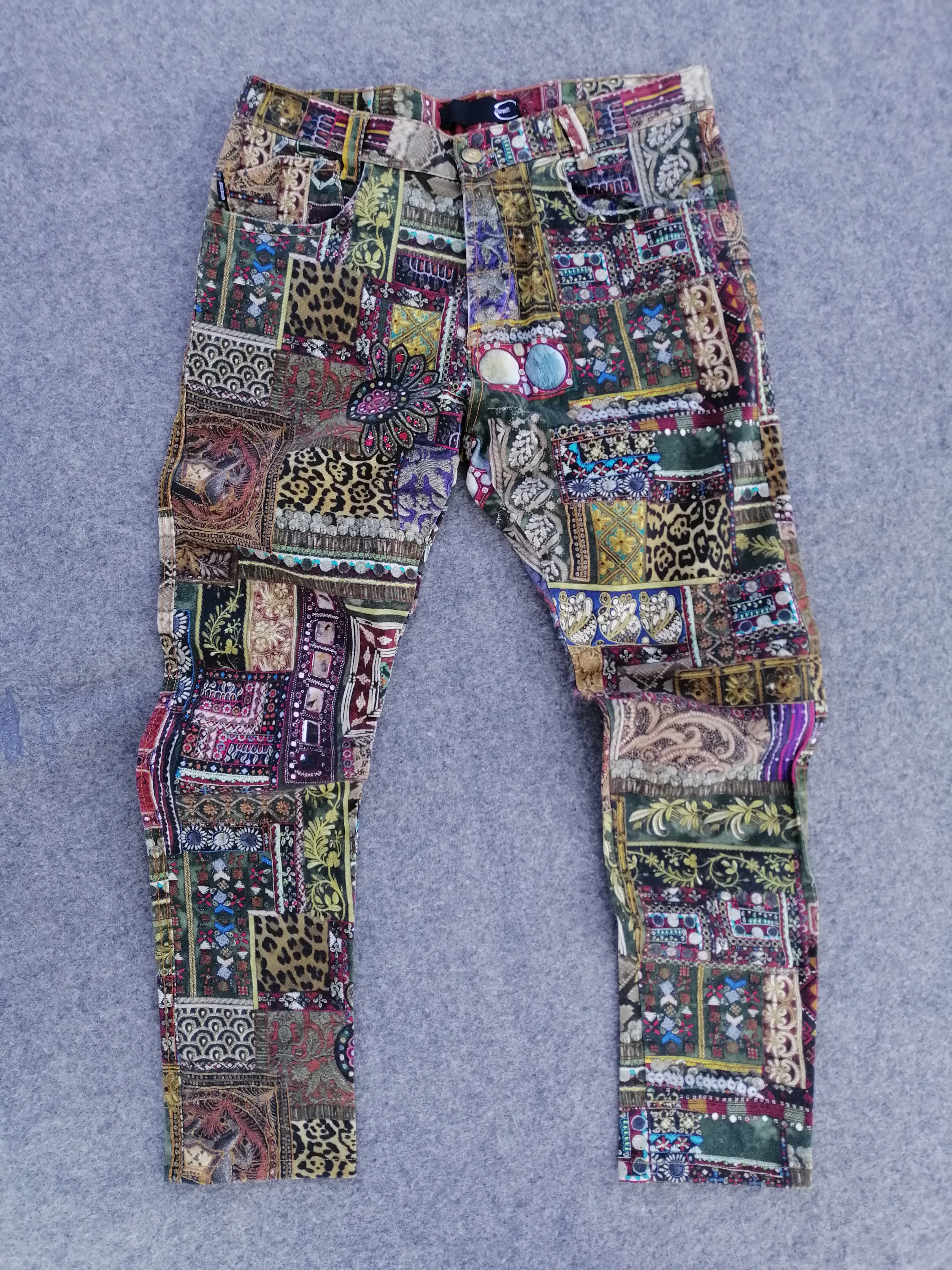 Just Cavalli printed stretch/soft denim pants
